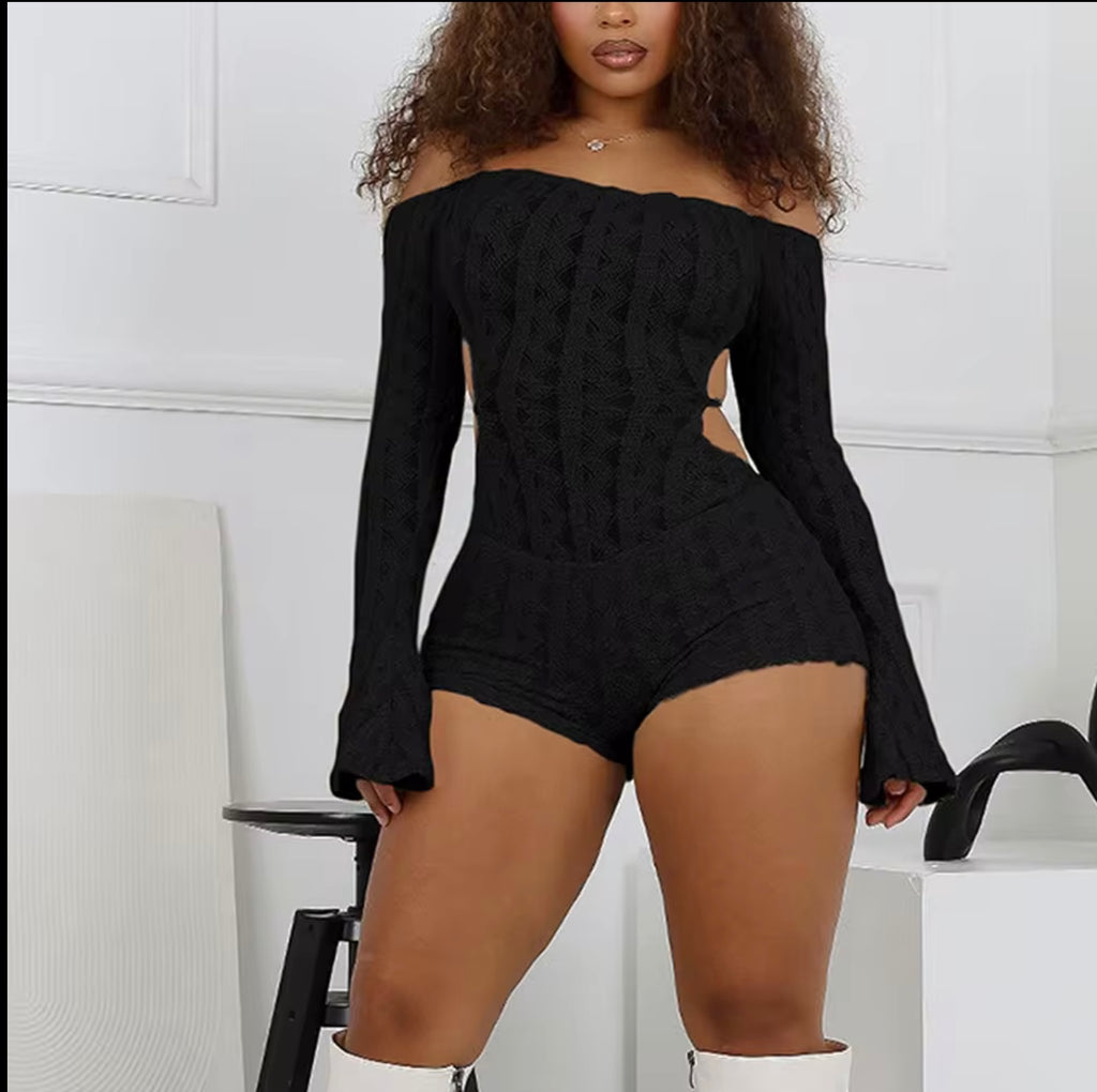 Ensemble “BackGlow” – Short court & top dos nu manches longues