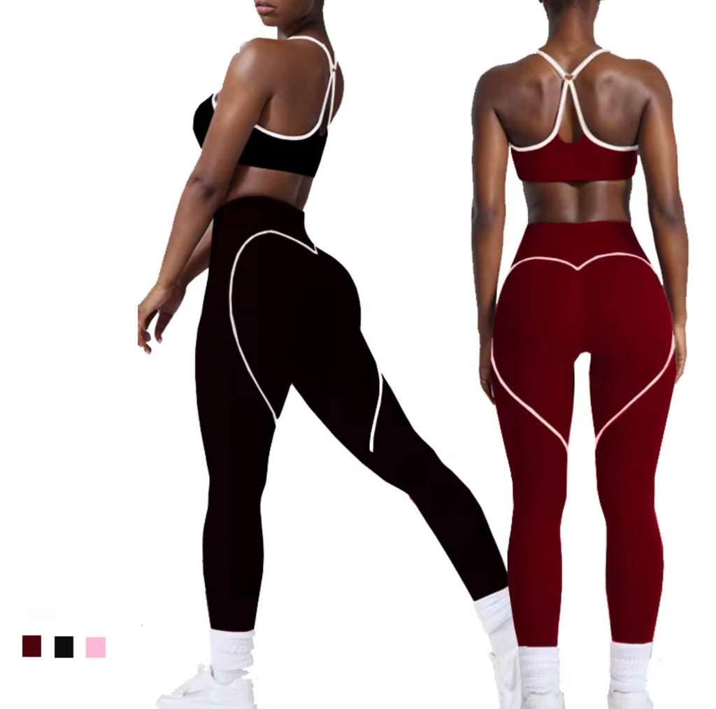 Ensemble de sport seamless « Kaylie Fit » – Legging & brassière effet seconde peau