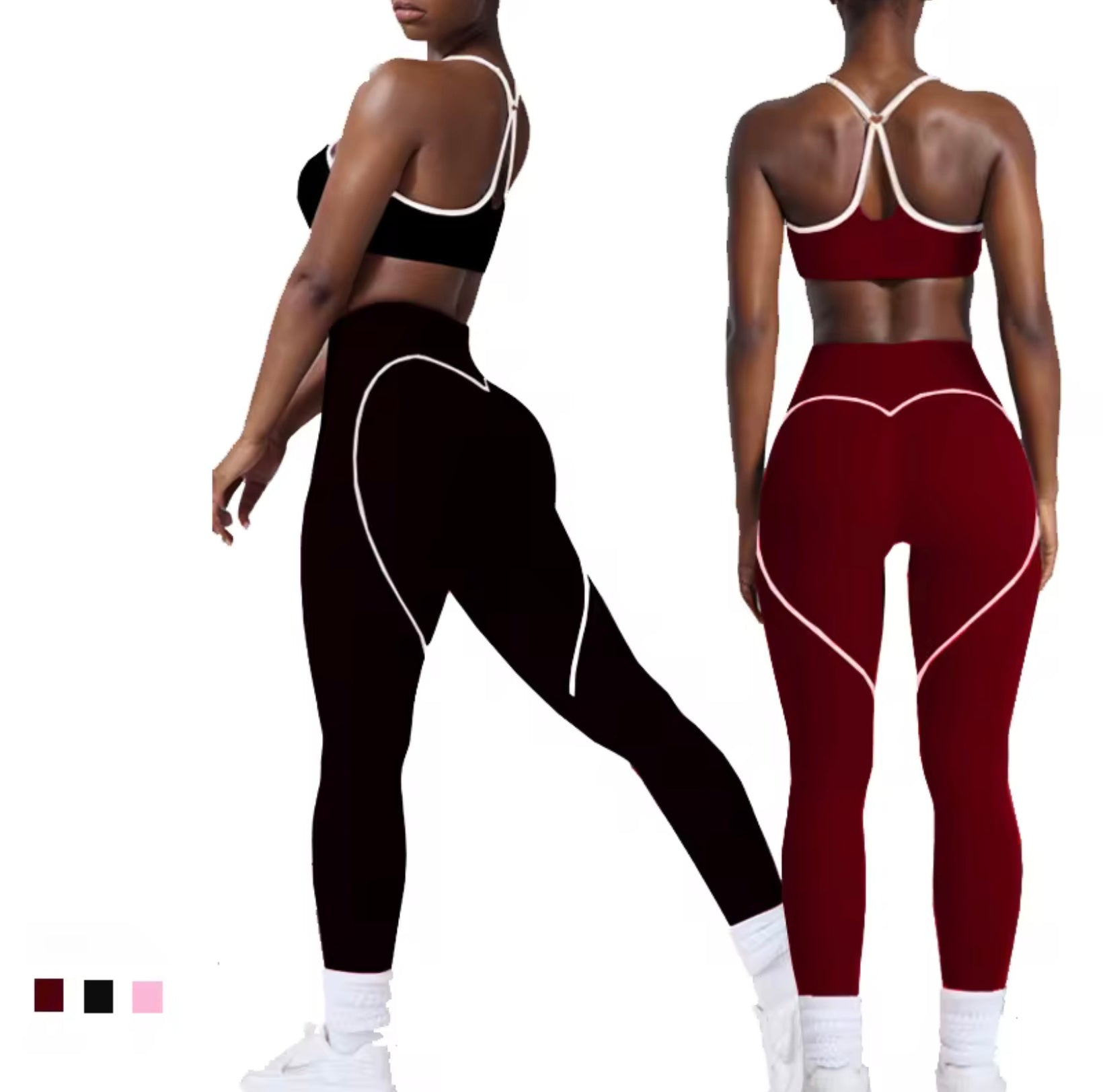 Ensemble de sport seamless « Kaylie Fit » – Legging & brassière effet seconde peau