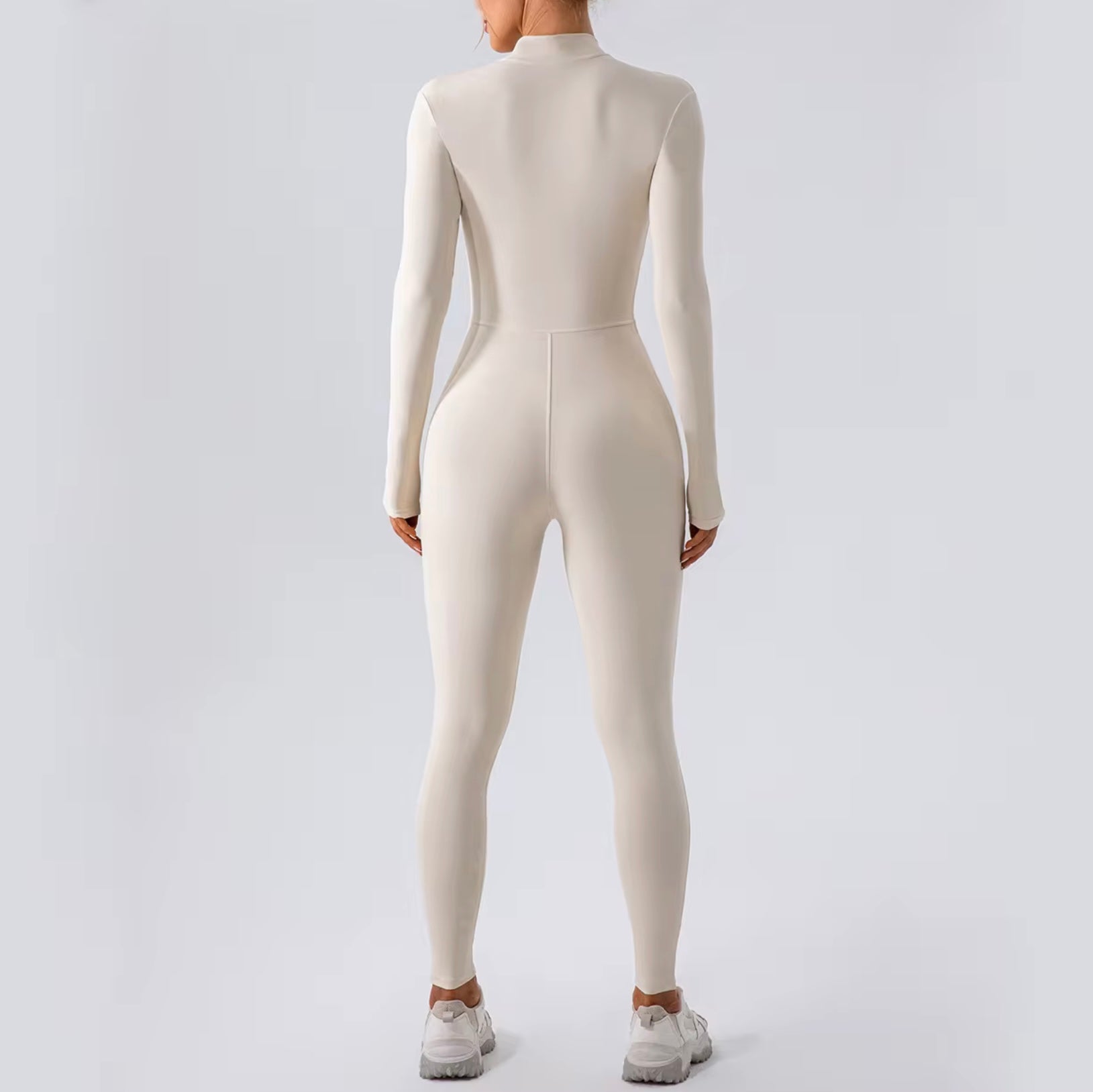 Combinaison moulante zippée “SculptFit” – Bleu nuit